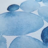 "Indigo Water Stones 02" - Original Painting in blue by Danushka Abeygoda