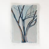 "Blue Tree 2 - small painting" - Original Painting in blue by Weronika Zubek