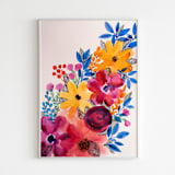 "Bright bloom painting" - Original Painting in multicolorassorted-colors by Alexandra Dzh
