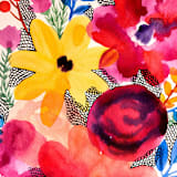 "Bright bloom painting" - Original Painting in multicolorassorted-colors by Alexandra Dzh