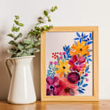 "Bright bloom painting" - Original Painting in multicolorassorted-colors by Alexandra Dzh