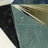 "Stitched Geode 1" - Original Painting in blue by christy dehoog johnson