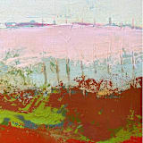 "Breaking Barriers" - Original Painting in red by Karyn Denten