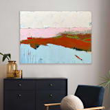 "Breaking Barriers" - Original Painting in red by Karyn Denten