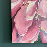 "Double Trouble in Pink" - Original Painting in pink by Mandy Trimble Leonard