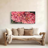 "Double Trouble in Pink" - Original Painting in pink by Mandy Trimble Leonard