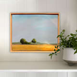 "Trees in the Field" - Original Painting in blue by Jen Tips