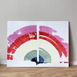 "talk to me colors 1" - Original Painting in multicolor by bari wieselman schulman