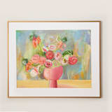 "Mabel Comes to Visit" - Original Painting in multicolorassorted-colors by CONNIE COLLUM