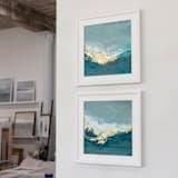 "Sweet Nothings No. 1 and No. 2 - Original Set" - Original Painting in green by Julia Contacessi