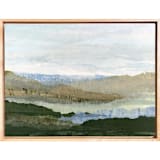 "Saltwater Reverie Landscape" - Original Painting in green by Lara Eckerman