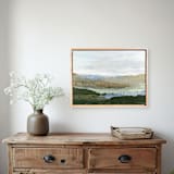 "Saltwater Reverie Landscape" - Original Painting in green by Lara Eckerman