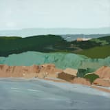 "Rocky Beach" - Original Painting in multicolorassorted-colors by Caryn Owen