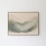 "Drifting Daylight" - Original Painting in green by Rebecca King