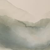 "Drifting Daylight" - Original Painting in green by Rebecca King