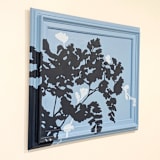 "Maidenhair Fern Shadow - Original Acrylic Painting" - Original Painting in blue by Kate Sowinski