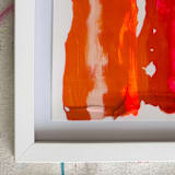 "Glimpse" - Original Painting in orange by bari wieselman schulman