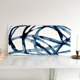 "Indigo Cell Landscape 3" - Original Painting in blue by Mary Gaspar