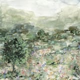 "Still Fields ll" - Original Painting in green by Kate Nelson
