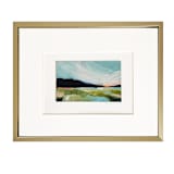 "Blue Hills And Green Fields" - Original Painting in blue by AlisonJerry