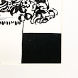 "Flowers in a Vase" - Original Painting in black by Teju Reval