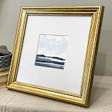 "Where The Soul Can Shelter" - Original Painting in blue by Golden Lines and Silver Linings