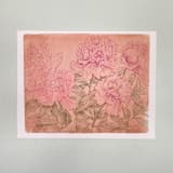 "Peonies" - Original Painting in pink by Janie Allen