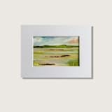 "Calm Horizon" - Original Painting in green by Johanne Dziemian