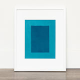 "Window Original" - Original Painting in blue by Kamala Nahas