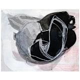 "Folding In" - Original Painting in black by Kirsta Benedetti