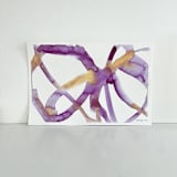 "Violet Gold Plant Cell" - Original Painting in purple by Mary Gaspar