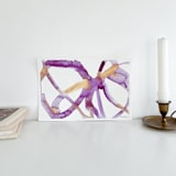 "Violet Gold Plant Cell" - Original Painting in purple by Mary Gaspar