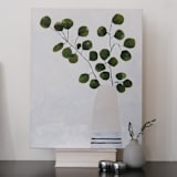 "Eucalyptus in Vase" - Original Painting in multicolor by Monica Loos