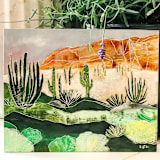 "The Desert Valley" - Original Painting in multicolor by Sarah Fitzgerald