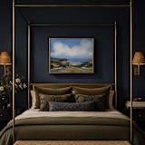 ""Road to Kula" - 22 x 18 - Framed Original Painting" - Original Painting in multicolor by Sarah Mankin