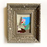 "Turned About" - Original Painting in silver by Jessalin Beutler