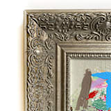 "Turned About" - Original Painting in silver by Jessalin Beutler