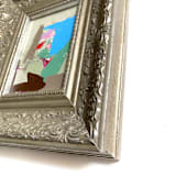 "Turned About" - Original Painting in silver by Jessalin Beutler
