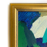 "Easy Errand" - Original Painting in green by Jessalin Beutler