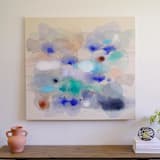"Blue Ocean Glow" - Original Painting in blue by Shina Choi