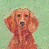 "Dachshund, Original Acrylic Painting" - Original Painting in multicolorassorted-colors by Carol C. Young