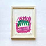 "Sugarplum" - Original Painting in pink by bari wieselman schulman