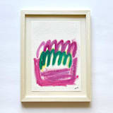 "Sugarplum" - Original Painting in pink by bari wieselman schulman