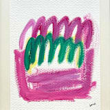 "Sugarplum" - Original Painting in pink by bari wieselman schulman