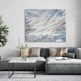 "Letting Go" - Original Painting in blue by Teodora Guererra