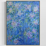 "Where Wildflowers Dance" - Original Painting in blue by Sarah Mankin