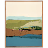 "Blue Seascape" - Original Painting in blue by Caryn Owen