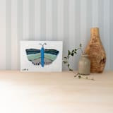 "Autumn Butterfly" - Original Painting in green by Lottie Aldarwish