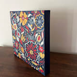 "Fall Meadow" - Original Painting in blue by Devika Keskar