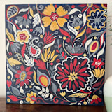 "Fall Meadow" - Original Painting in blue by Devika Keskar
